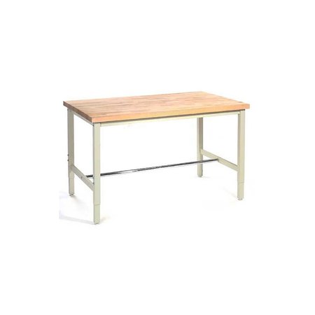 GLOBAL EQUIPMENT 60"W x 24"D Production Workbench - Maple Butcher Block Square Edge - Tan 249187-TN